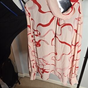 Liz Claiborne Pink and Red Striped Blouse